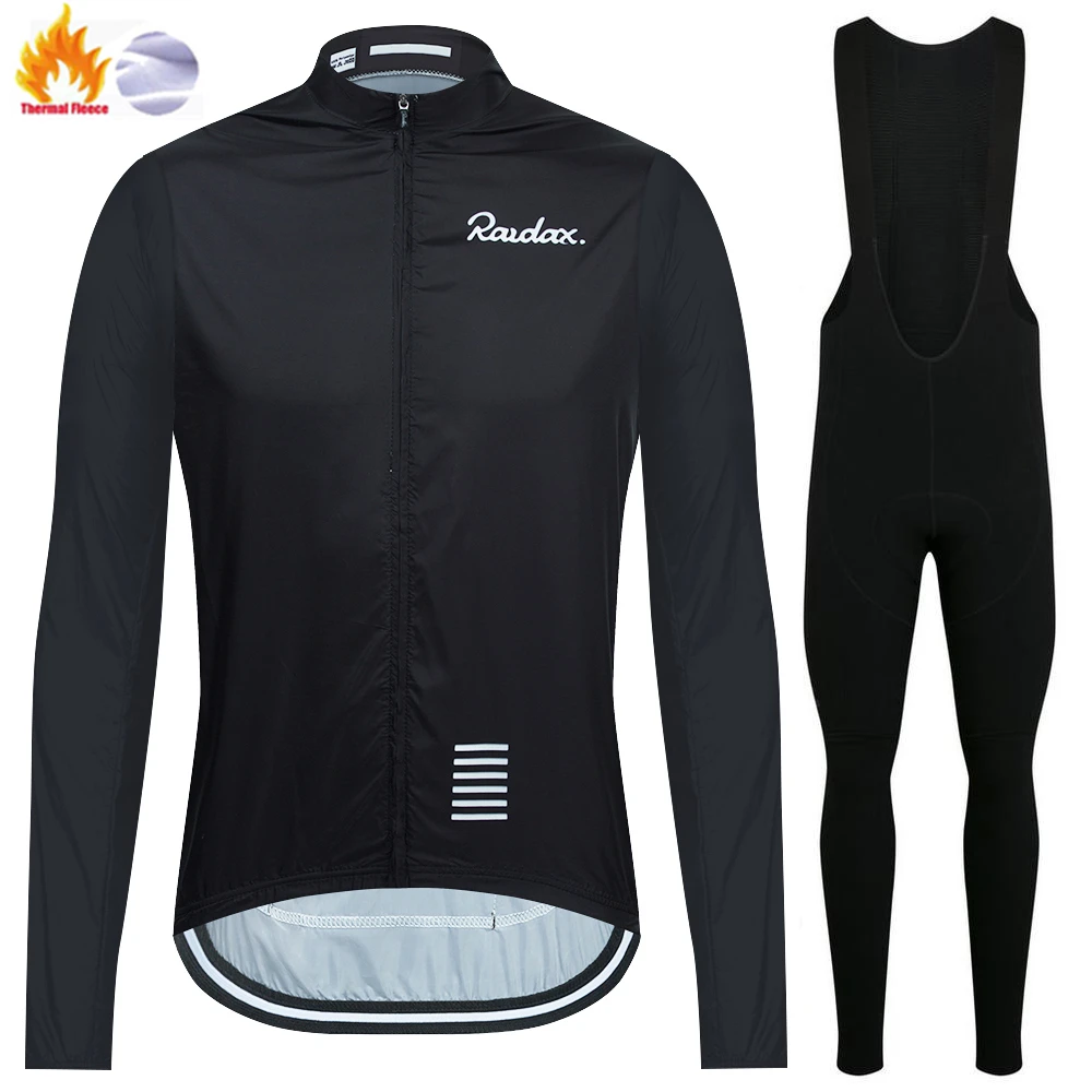 Mountain Biking Jacket - Raudax-男性用防風フリースサイクリングウェア、長袖スーツ、暖かいスポーツウェア、マウンテンバイク、ロードバイク、秋冬