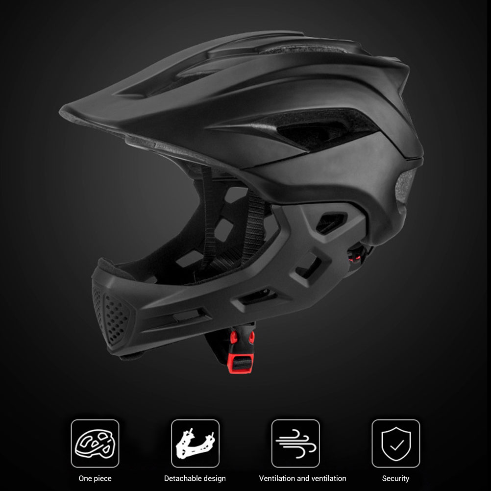Mountain Biking Helmet Kids - 子供用の取り外し可能なチンガード付きフルフェイスバイクヘルメット,マウンテンバイク,BMX,ダートバイク,スケートボード,2 in 1