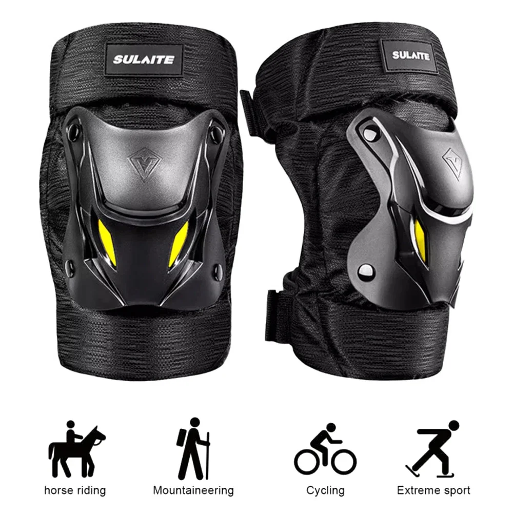 Mountain Biking Elbow Pads - 1 ペア電動自転車オートバイモトクロスレーシング膝肘ガードパッドブレース保護具ブラックマウンテンバイクレーシング