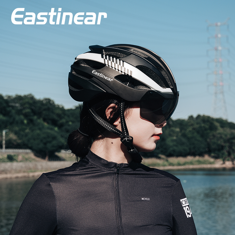Mountain Biking Helmet Kids - Eastinea 道路自転車ヘルメット磁気ゴーグル付きマウンテンバイク乗馬ヘルメット大人男性と女性子供安全ヘルメット