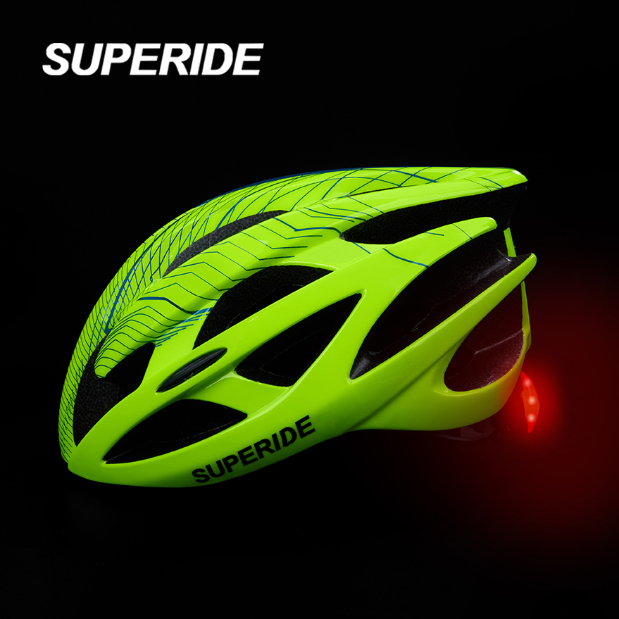 Mountain Biking Helmet Kids - SUPERIDE 子供と大人用サイクリングヘルメット リアライト付き 超軽量ロードバイクヘルメット アウトドアスポーツ MTB