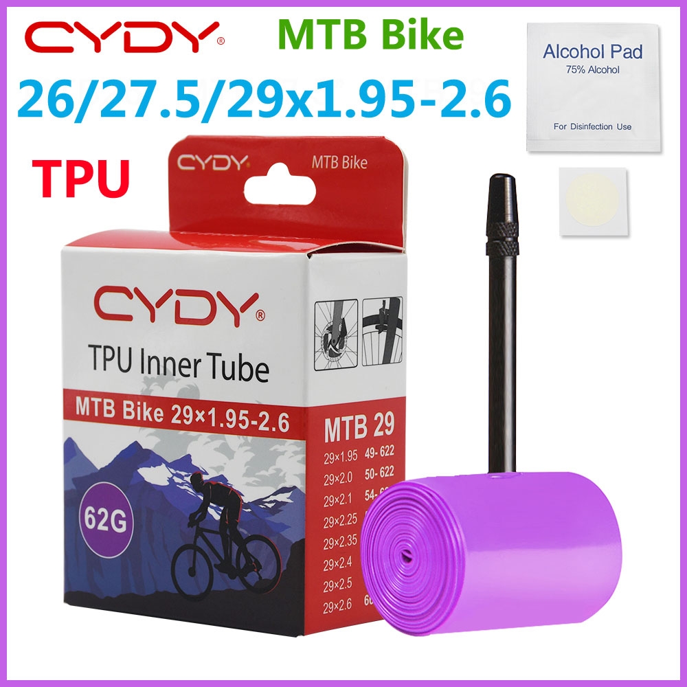 Mountain Biking Tube - 軽量tpuマウンテンバイクタイヤ、バイクインナーチューブ、超軽量ホース、1.95、2.0、2.1、2.2、2.3、2.4、2.5、2.4、2.6、2.6、、