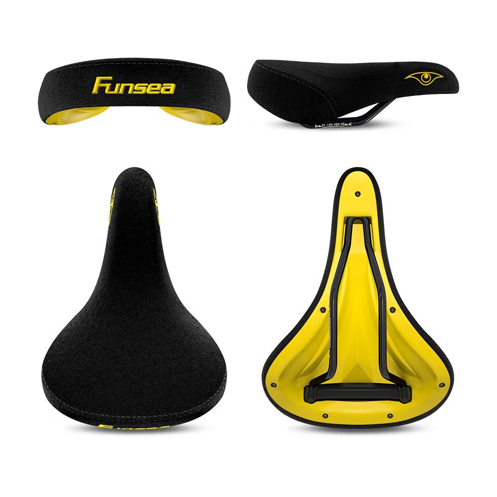 Mountain Biking Logo - Funsea-自転車シート、ウィリースタント、ビッグBMXクルーザーバイクサドル、フランネル、8mmレール刺繍ロゴシートカバー、イーグルアイ