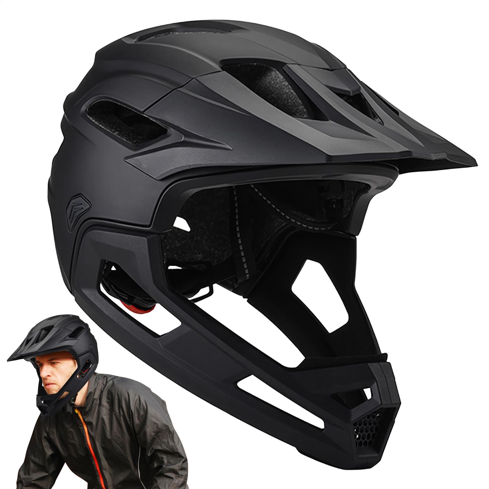 Mountain Biking Helmet Kids - 多機能大人用MTBヘルメット 自転車用フルフェイス着脱式一体型オートバイライディング安全ヘルメット 頭部保護 アウトドア用