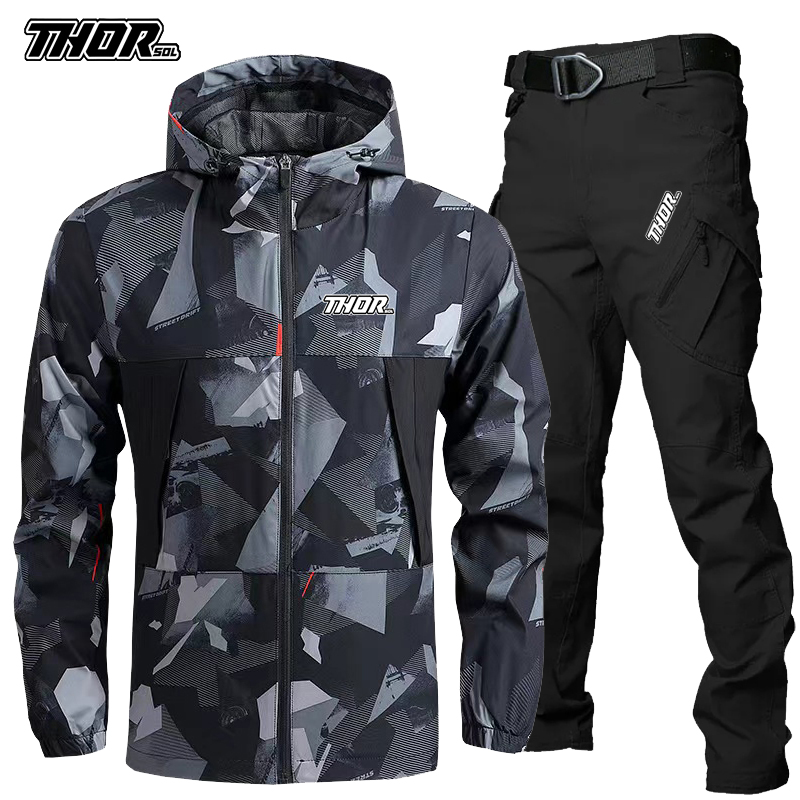 THORSOL 男性サイクリングジャージセット秋マウンテンバ - Mountain Biking Jacket のレビューと価格