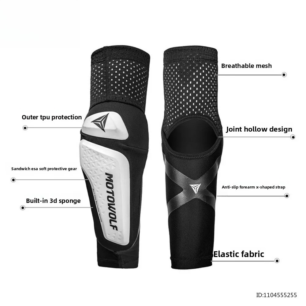オートバイ肘パッド通気性弾性モトクロス肘プロテクター MTB - Mountain Biking Elbow Pads のレビューと価格