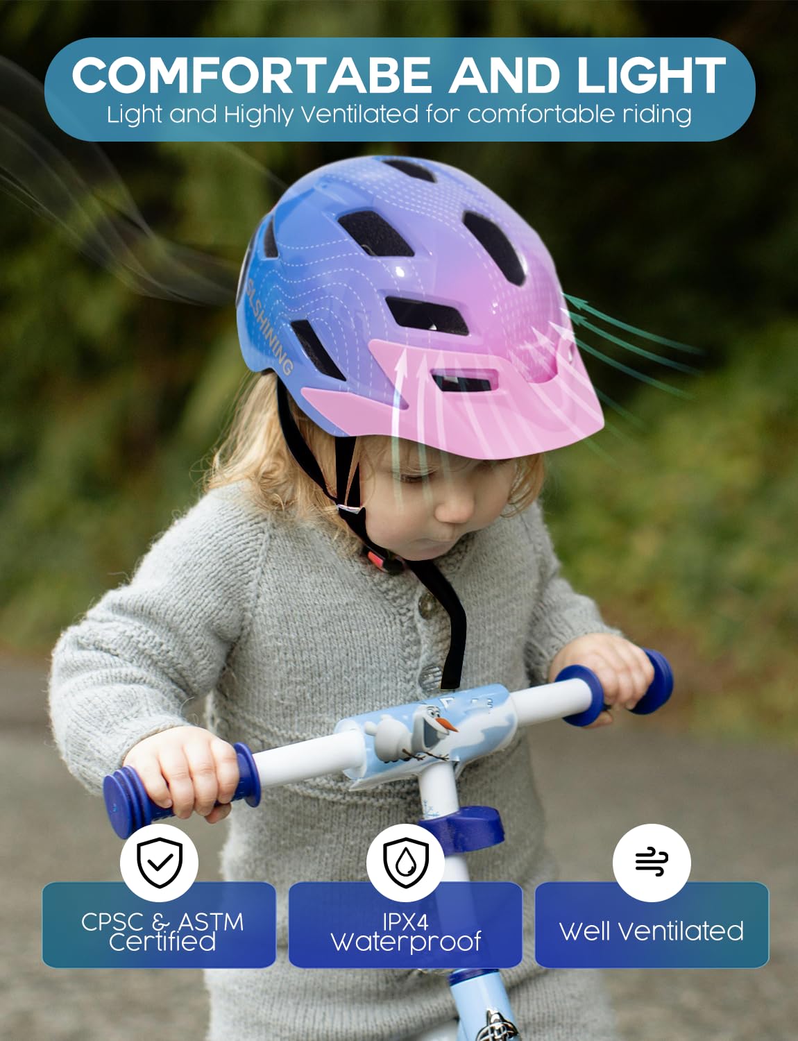 充電式LEDディスプレイ自転車ヘルメット 新型デュアルスポー - Mountain Biking Helmet Kids のレビューと価格