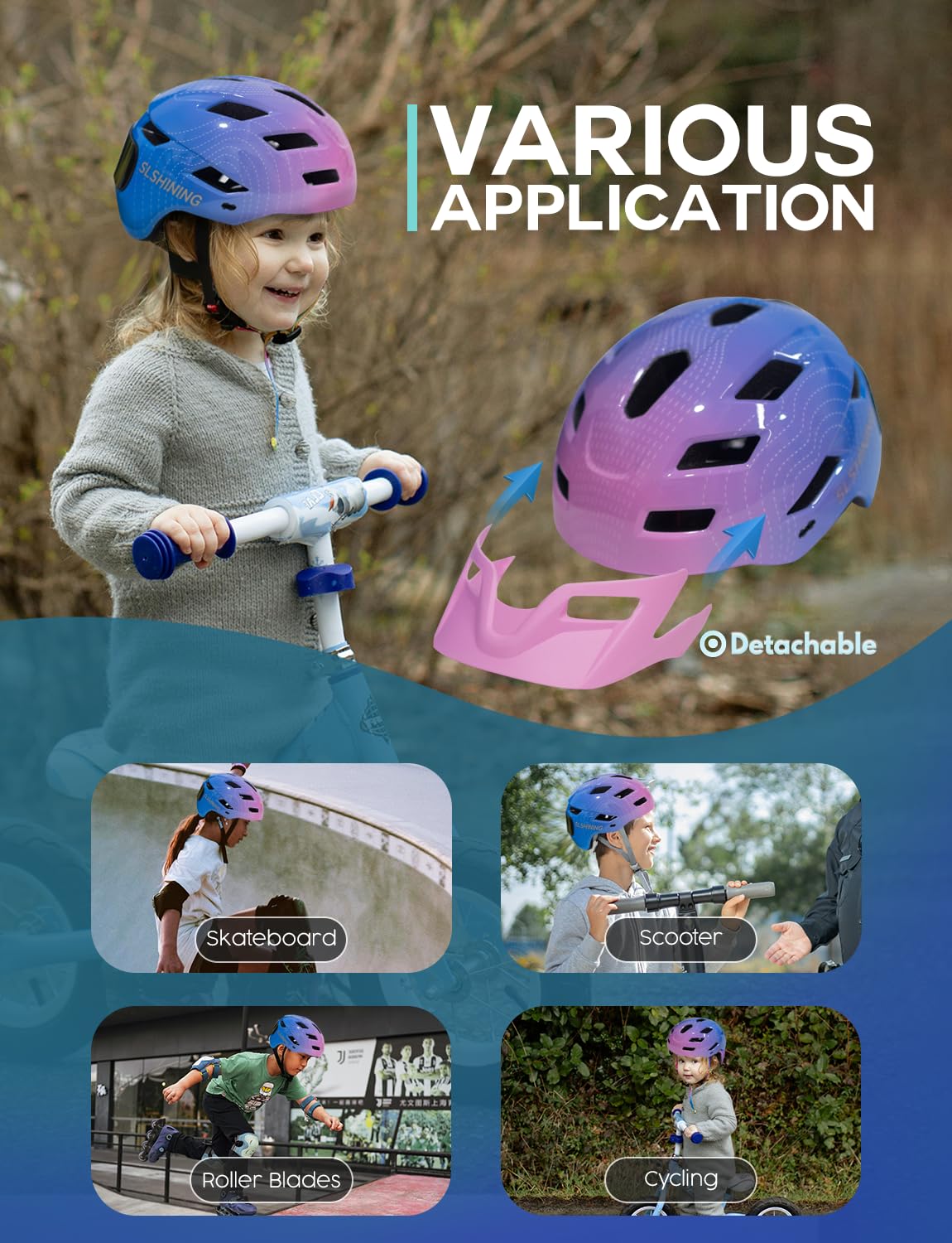 充電式LEDディスプレイ自転車ヘルメット 新型デュアルスポー - Mountain Biking Helmet Kids のレビューと価格