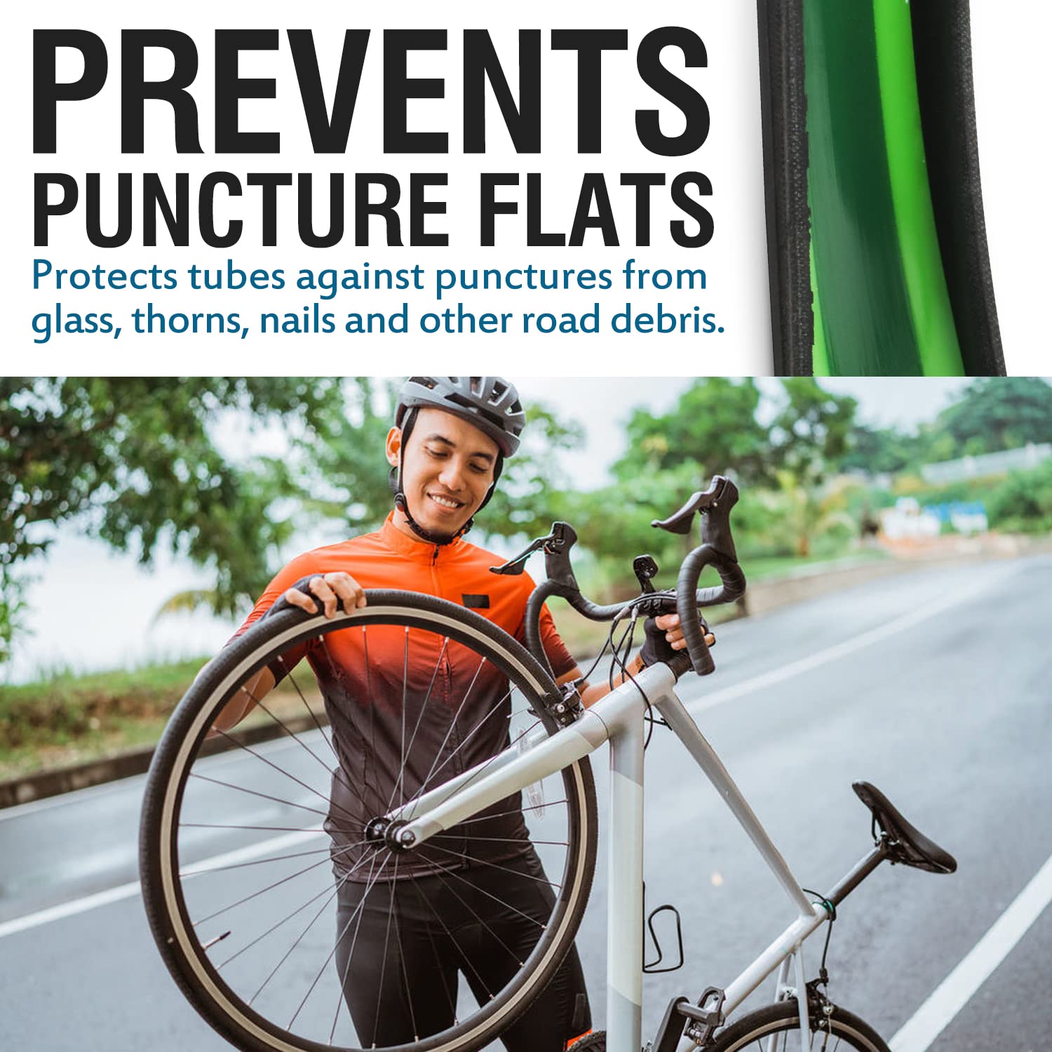 自転車タイヤライナー - パンク防止、インナーチューブ保護、 - Mountain Biking Tube のレビューと価格