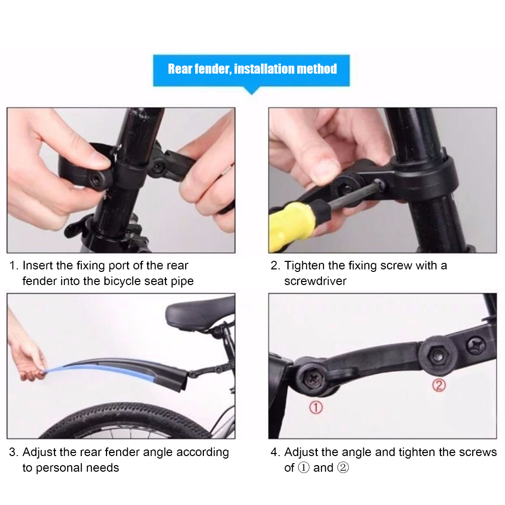 マウンテンバイクのフロントとリアのマッドガードウィングセット - Mountain Biking Equipment のレビューと価格