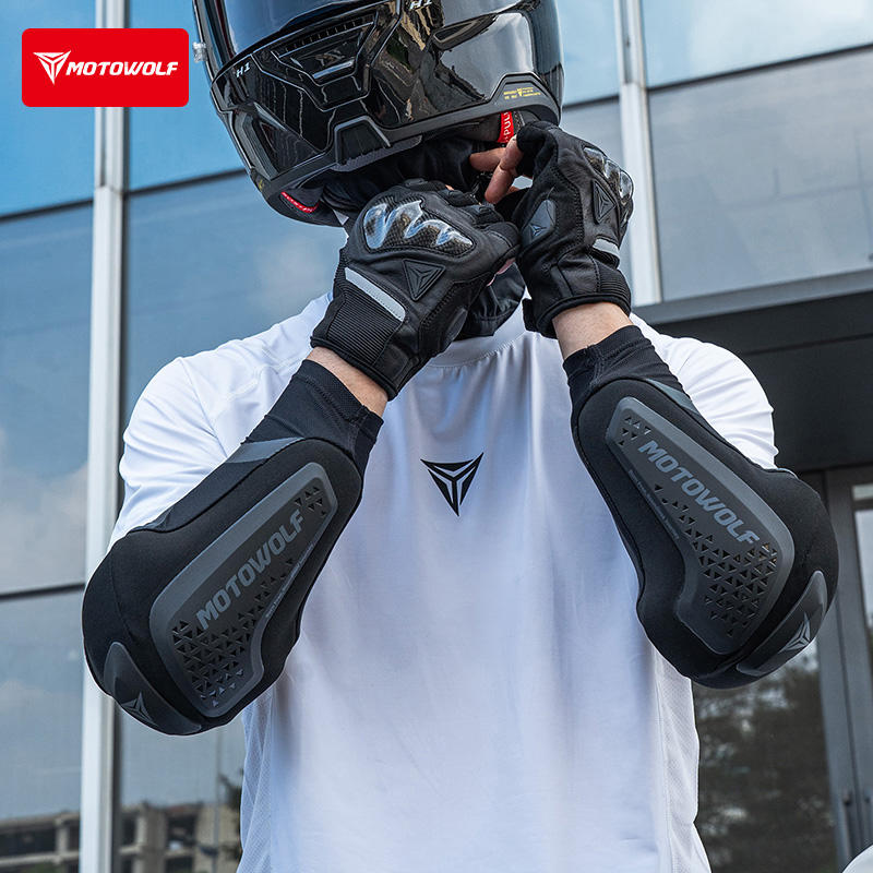 新しいオートバイ肘パッド弾性通気性アームスリーブ MTB サ - Mountain Biking Elbow Pads のレビューと価格