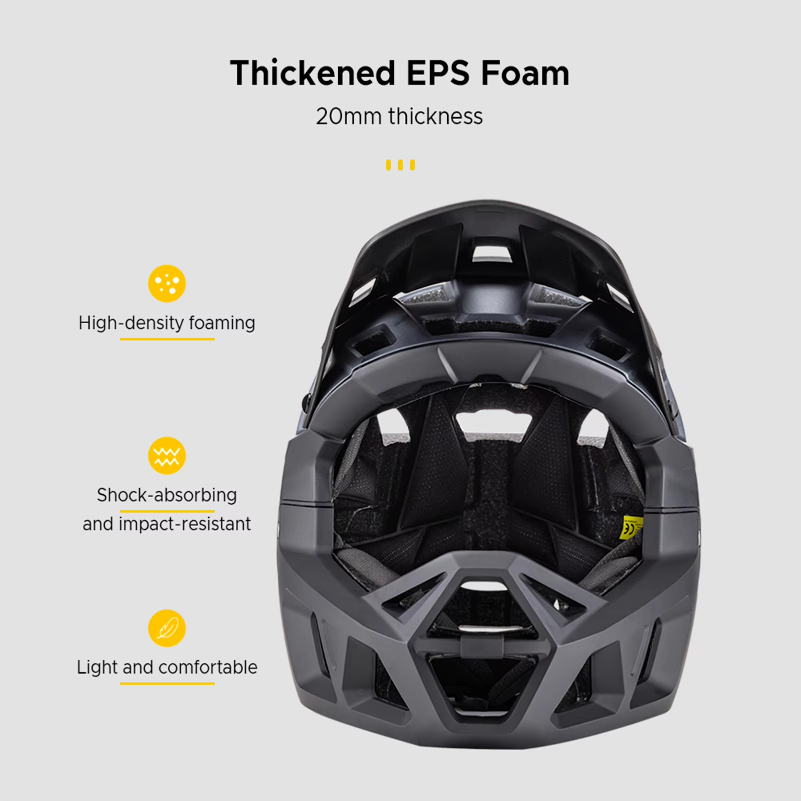 フルフェイスマウンテンバイクヘルメット 大人用レーシングダウ - Mountain Biking Helmet Kids のレビューと価格
