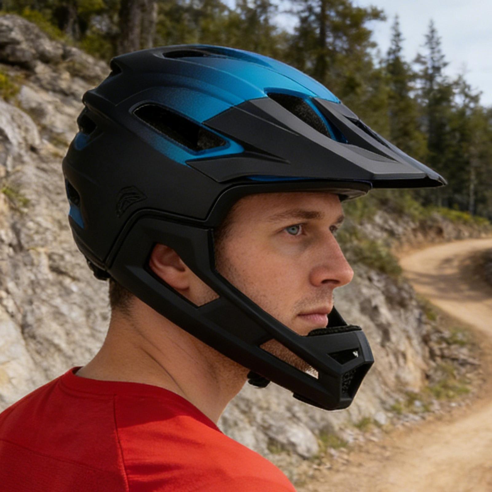 取り外し可能なフルフェイス自転車ヘルメット 大人用 チンガー - Mountain Biking Helmet Kids のレビューと価格