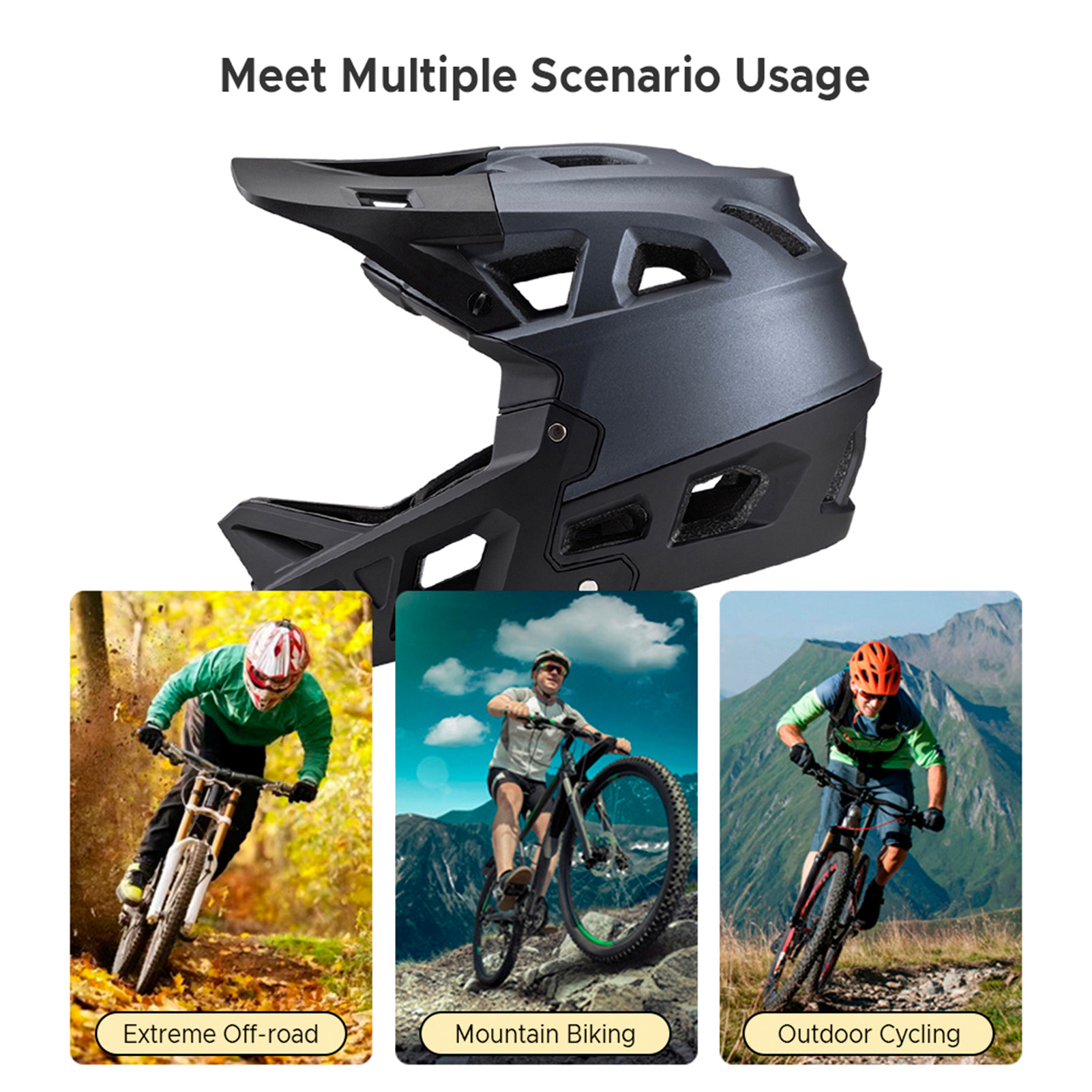フルフェイスマウンテンバイクヘルメット 大人用 レーシング  - Mountain Biking Helmet Kids のレビューと価格